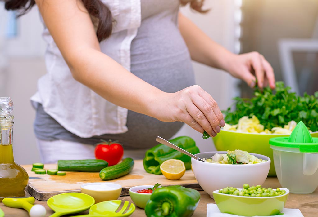 vegetarian diet chart for pregnant lady