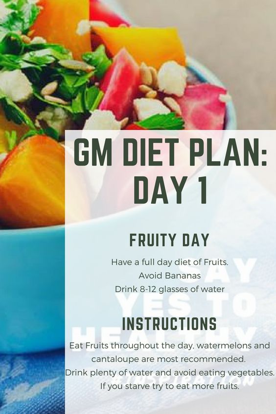 gm diet plan day 1