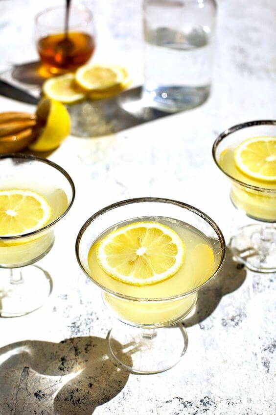 lukewarm lemon honey water