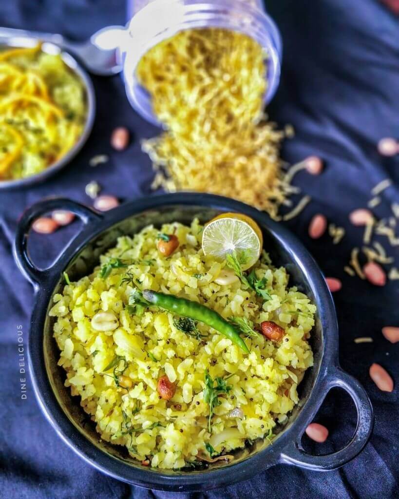 poha and peanuts