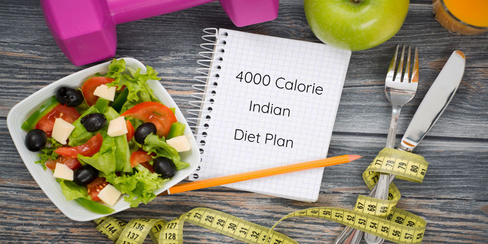 4000 calorie Indian Diet Plan for Vegetarians Diet